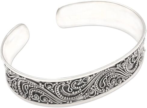 Artisan Crafted Sterling Silver Cuff Bracelet, "Handmade Cuff Bangle" Bridal Bracelet, Boho & Hippie Jewelry, Silver handmade Bangle, Designer Bangle, Unique Jewelry, Christmas Day Gifts Jewelry in Saudi Arabia