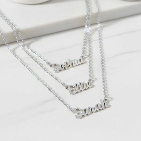 Custom Name Necklace - Personalized Necklaces For Women - Personalized Name Jewelry - Adjustable Chain Necklace - Customized Initial Jewelry - Dainty Nameplate - Gift For Her in Saudi Arabia