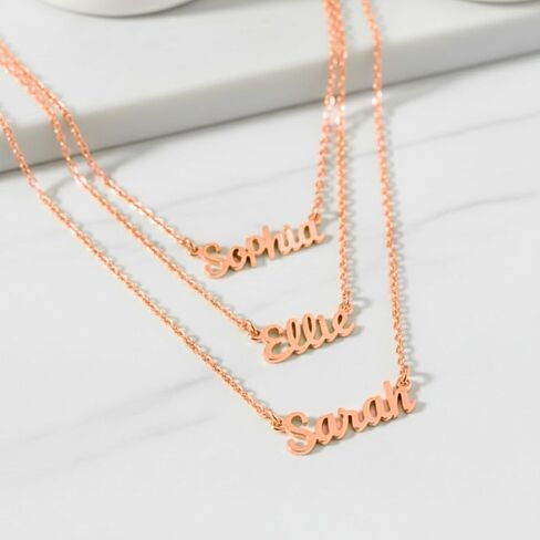 Custom Name Necklace - Personalized Necklaces For Women - Personalized Name Jewelry - Adjustable Chain Necklace - Customized Initial Jewelry - Dainty Nameplate - Gift For Her in Saudi Arabia