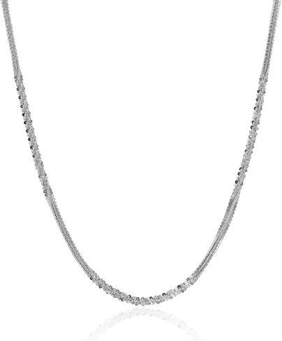 Meissa Sterling Silver Stackable Chain Necklace for Women Simple Minimalist Layering Gold Choker Necklace, Length 16-18 Inches in Saudi Arabia
