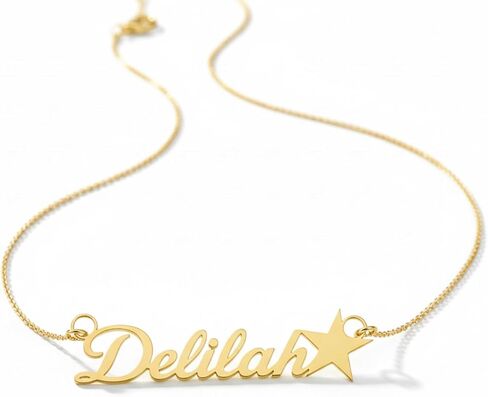 Personalized Name Necklace - Personalized Jewelry - Custom Name Necklaces For Women - Adjustable Necklace With Star Charm - Minimalis Jewelry - Dainty Jewellery - Gift For Her in Saudi Arabia