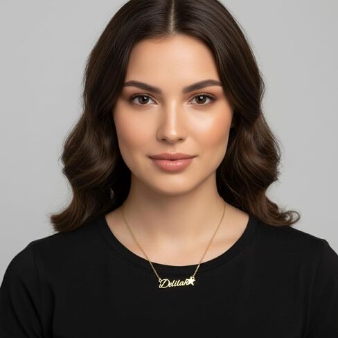 Personalized Name Necklace - Personalized Jewelry - Custom Name Necklaces For Women - Adjustable Necklace With Star Charm - Minimalis Jewelry - Dainty Jewellery - Gift For Her in Saudi Arabia