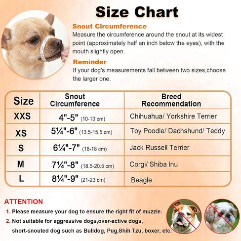 Dog Muzzle for Small Medium Large Dogs Soft Air Mesh Muzzles with Reflective Strips for Biting, Chewing, Grooming, Vet Visits, Training (XXS) in Saudi Arabia