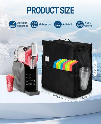 Slushie Machine Dust Cover, Carry Bag Heat-Resistant Waterproof And Dust-Proof 600D Nylon Material, Compatible for Ninja SLUSHi FS301C/FS301/FS300/FS299, for Wongic or any 88 oz Slushie Machine in Saudi Arabia