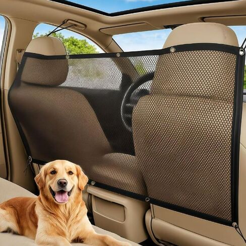 Easy Install Automotive Pet Barriers Car and Dog Protection Net Barrier Stretchable Storage Bag Universal for Cars,116 * 76cm in Saudi Arabia