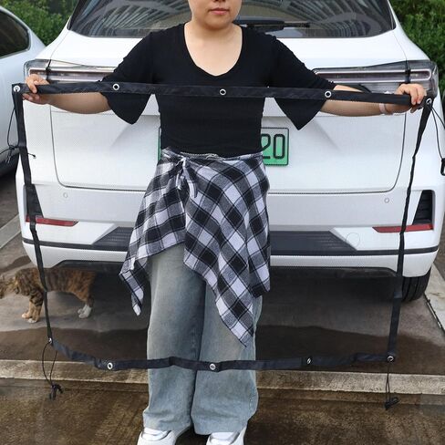 Easy Install Automotive Pet Barriers Car and Dog Protection Net Barrier Stretchable Storage Bag Universal for Cars,116 * 76cm in Saudi Arabia
