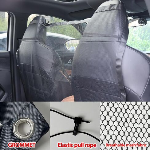 Easy Install Automotive Pet Barriers Car and Dog Protection Net Barrier Stretchable Storage Bag Universal for Cars,116 * 76cm in Saudi Arabia