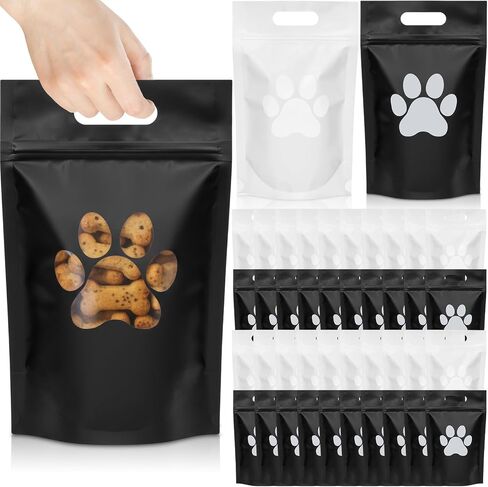 50 PCS PAW Dog Acags حقائب الهدايا مع نافذة قابلة للوقوف على أكياس سحاب البلاستي in Kuwait