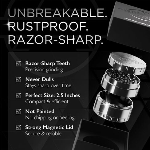 2.5-inch Premium Stainless Steel Culinary Herb & Spice Grinder Mill for Kitchen Use in Saudi Arabia