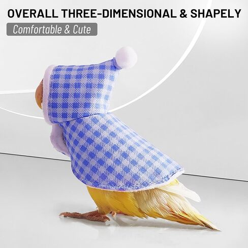 Cute Bird Costume, Parrot Cloak Cosplay Photo Prop, Bird Clothes for Budgerigar, African Greys Parakeet, Conure, Cockatiel, Mynah, Love Birds, Finches (Blue) in Saudi Arabia