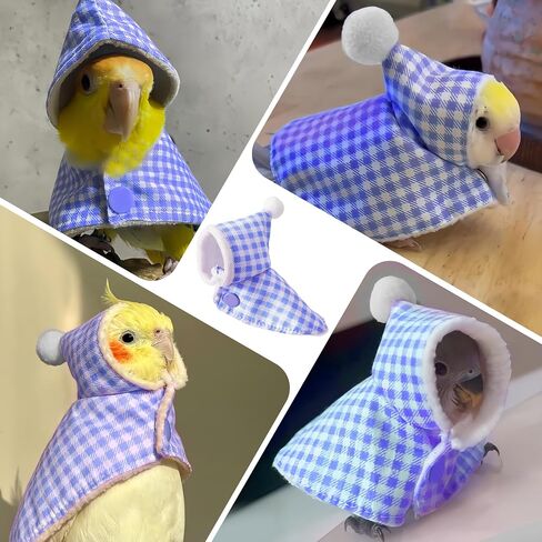 Cute Bird Costume, Parrot Cloak Cosplay Photo Prop, Bird Clothes for Budgerigar, African Greys Parakeet, Conure, Cockatiel, Mynah, Love Birds, Finches (Blue) in Saudi Arabia