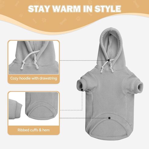 Dog Sweaters for Large Dogs,Dog Hoodie,Warm Fleece Sweatshirt with Hood & Pocket,Leash Hole,Cozy Cold Weather Pet Clothes Sweater Hoodie for Large Dogs(Pink,XL) in Saudi Arabia
