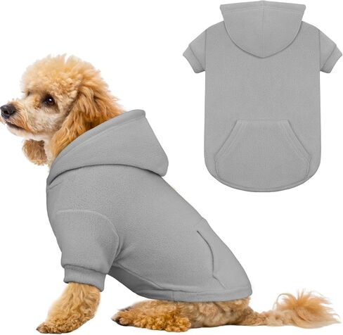 Dog Sweaters for Large Dogs,Dog Hoodie,Warm Fleece Sweatshirt with Hood & Pocket,Leash Hole,Cozy Cold Weather Pet Clothes Sweater Hoodie for Large Dogs(Pink,XL) in Saudi Arabia