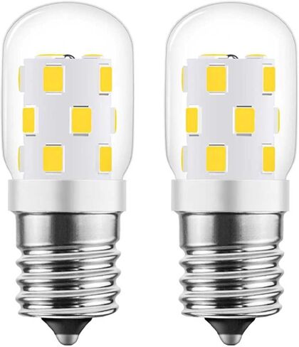 LED Microwave Light Bulb Under Hood 40W Equivalent, Dimmable E17 Base Bulb for Range Hood, Refrigerator, Oven, 3W 380LM 2700K Warm White, Replaces 8206232A, Pack of 2 in Saudi Arabia