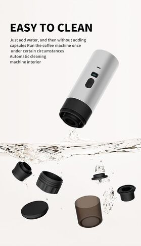 Portable coffee machine, electric concentrated USB-C car rechargeable self heating coffee machine, suitable for offices, outdoor travel camping, camping and office work. (White) in Saudi Arabia