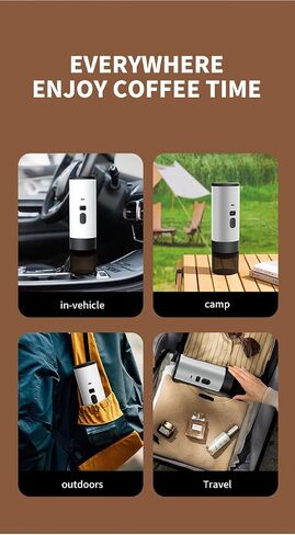 Portable coffee machine, electric concentrated USB-C car rechargeable self heating coffee machine, suitable for offices, outdoor travel camping, camping and office work. (White) in Saudi Arabia