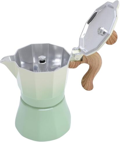 150ml Stovetop Coffee Maker, Aluminum Alloy Coffee Pot with Single Valve for Coffee Lovers Beginners, Traditional Brewing Rich Flavor (Red) in Saudi Arabia