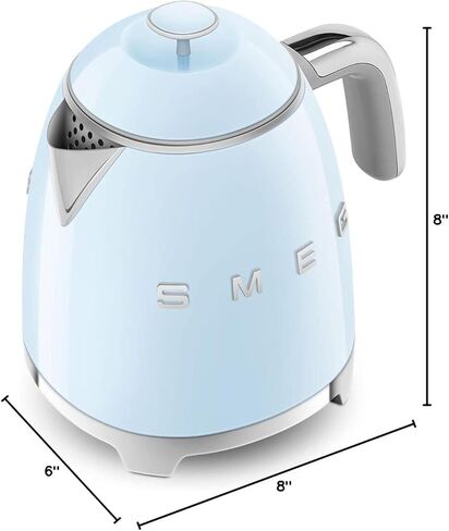 SMEG Mini 50's Retro Style 3 Cup Electric Kettle with Double Wall Anti Slip Base and Water Level Indicator (Cream) in Saudi Arabia