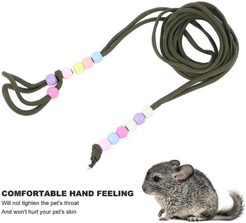 Reptile Traction Leash Adjustable Beads Design Small Animal Traction Rope for Lizard Guinea Pig Hamster OD Green in Saudi Arabia