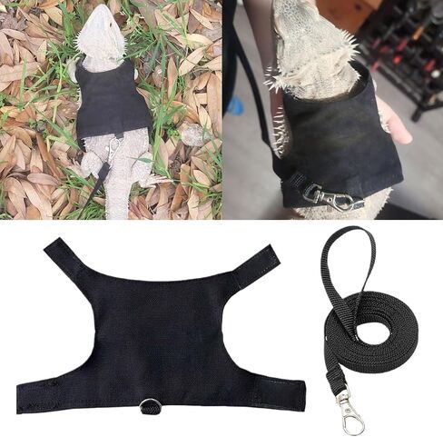 Lizards Harness Leash Set Adjust Size Cloth Reptiles Traction Lizards Traction Rope Harness with Letter Print Decoratives Pet Tractions Pet Handhold Tractions Adjust Size in Saudi Arabia
