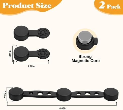 Air Fryer Magnet Silicone Buckles for Parchment Paper – 2 Pack Reusable Accessories for Disposable Basket Liners, Secure Baking Paper, Prevent Shifting & Burning (Black) in Saudi Arabia