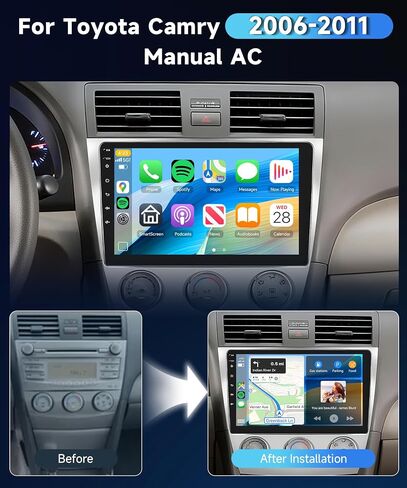 8Core4+64G Car Stereo for Toyota Camry 2006-2011 Wireless CarPlay/Android Auto Android Radio with Qualcomm 10.1" IPS Touch Screen,BT5.1,DSP Hi-Res,GPS,SWC,Backup Camera for Toyota Camry Radio in Saudi Arabia