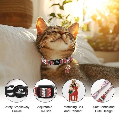2 Pack Pink Cat Collars - Cute Bow & Daisy Breakaway Cat Collar with Bell & Matching Pendant, Soft Adjustable Spring Summer Girly Kitten Collars for Girl Cats in Kuwait