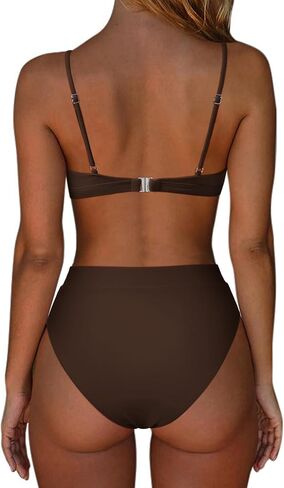 SUUKSESS Women High Waisted High Cut Bikini Set Sexy Triangle Two Piece Swimsuits in Kuwait