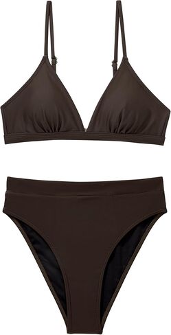 SUUKSESS Women High Waisted High Cut Bikini Set Sexy Triangle Two Piece Swimsuits in Kuwait