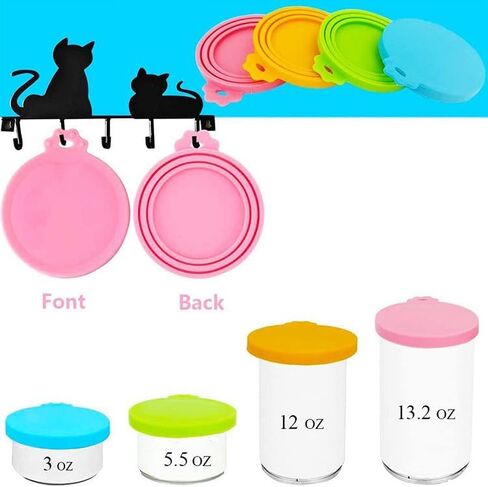 2Pcs Silicone Pet Food Can Lid Cover for Cat & Dog Dishwasher Safe - Keeps Wet Food Fresh, Pet Treat Storage Accessory in Saudi Arabia