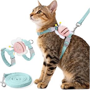 Cat Harness and Leash Set - Breathable Adjustable Soft Vest for Cats, Escape Proof Kitten Harness for Easy Control and Daily Outdoor Walking in Saudi Arabia