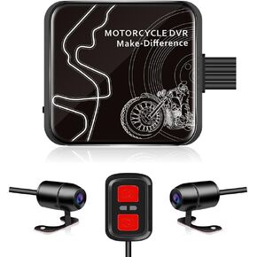 VSYSTO D6WL Motorcycle Dash Camera No Screen Safe Driving 130°Wide Angle IP67 Waterproof Dual Motor Drive Recorder 1080P Support Max 256GB G-Sensor WDR Loop Recording WiFi in Kuwait