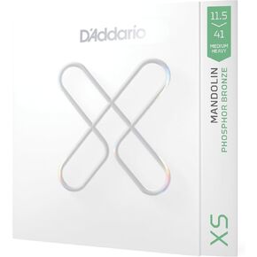 D'Addario Mandolin Strings - Coated Mandolin Strings - XS Phosphor Bronze - For 8 String Mandolin - Maximum Life, Smooth Feel - XSM11540 - Custom Medium, 11.5-40 in Kuwait