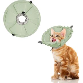 طوق مخروطي للقطط ناعم، طوق إليزابيث قابل للتعديل للقطط للتوقف عن اللعق، مخروط مريح خفيف الوزن للقطط لشفاء الجروح والتعافي من العمليات الجراحية، أرجواني S in Kuwait