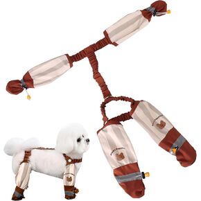 Anti Dirt Pants for Dogs Outdoor Dust-Proof Dog Pants Waterproof Boot Rain Boots with Suspender Anti-Slip Dog Paw Protector Shoes Adjustable Anti-Slip Boots for Walking Hiking (L) in Kuwait