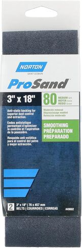 Norton 3X High Performance Portable Sanding Belt, Zirconia Alumina, 21" Length x 3" Width, Grit 36 Extra Coarse (Pack of 2) in Saudi Arabia