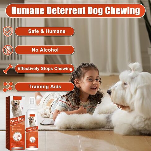 No Chew Spray for Dogs, Bitter Apple Spray for Dogs to Stop Chewing, 120ML Pet Deterrent Spray, Anti Chew Protect Furniture, Prevent Licking No Marking in Saudi Arabia
