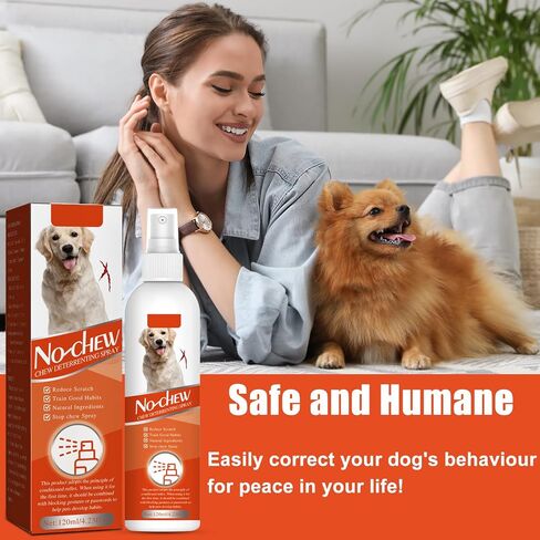 No Chew Spray for Dogs, Bitter Apple Spray for Dogs to Stop Chewing, 120ML Pet Deterrent Spray, Anti Chew Protect Furniture, Prevent Licking No Marking in Saudi Arabia