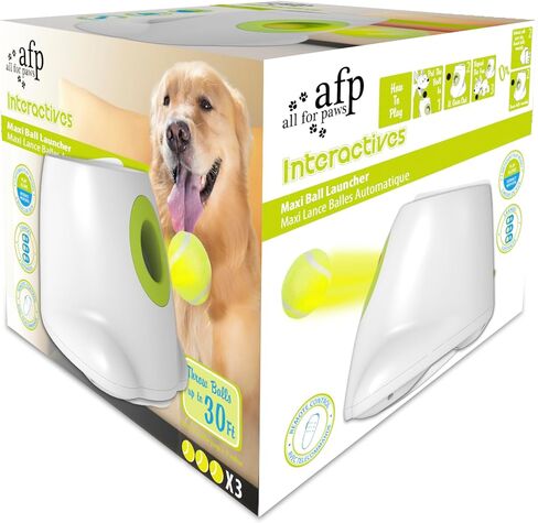 Automatic Dog Ball Launcher for Medium to Large Dogs, Interactive Tennis Ball Thrower, Rechargeable Dog Toy Mental Stimulation Training Game for Energetic Dogs in Saudi Arabia