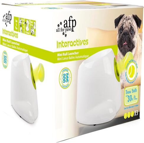 Automatic Dog Ball Launcher for Medium to Large Dogs, Interactive Tennis Ball Thrower, Rechargeable Dog Toy Mental Stimulation Training Game for Energetic Dogs in Saudi Arabia