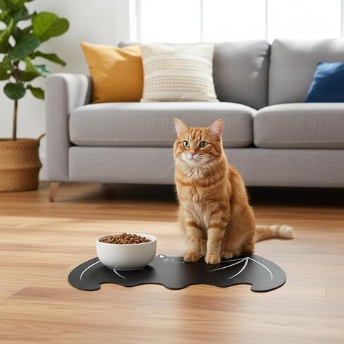 Halloween Pet Mat for Food and Water, Absorbent Non-Slip Quick Dry Dog Food Mat for Dog Cat Bowl Indoor Outdoor Pet Dining Gift Halloween Decorations (11.8 * 19.68in, Bat) in Saudi Arabia
