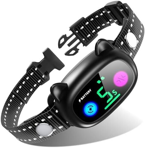 طوق النباح القابل لإعادة الشحن، طوق نباح الكلاب الذكي، طوق تدريب مضاد للنباح، مع حساسية قابلة للتعديل، اهتزازات صوتية، لا صدمة، طوق النباح للكلاب الكبيرة والمتوسطة والصغيرة in Kuwait