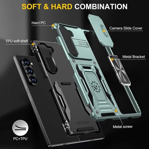 for Samsung Galaxy S21 Plus Case with Screen Protector,Built-in Slide Camera Cover+360°Kickstand Ring for S21+Plus Case Shockproof Anti-Scratch Military-Grade Drop Heavy Duty Protection Red in Saudi Arabia