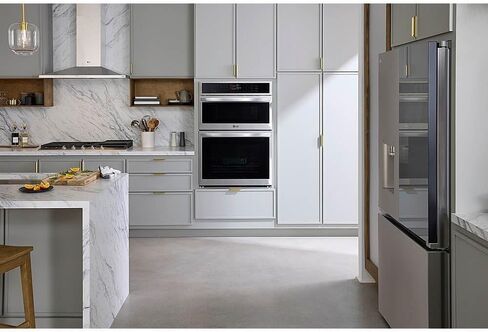 6.4 متر مكعب. قدم. فرن جداري ذكي كومبي مع مروحة حرارية، مقلاة بالهواء من الفولاذ المقاوم للصدأ المقاوم للطباعة in Kuwait