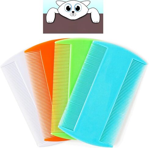Flea Comb for Cats, 4 Pcs Lice for Dogs, Double Sided Cat for Short Hair of Pets or Humans in Saudi Arabia