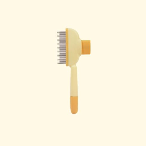 Self Cleaning Pet Comb for Cats and Dogs - High-Low Stainless Steel Teeth Deshedding Brush, One-Push Hair Removal, Massage & Detangling Grooming Tool (Single Pack) in Saudi Arabia
