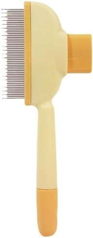 Self Cleaning Pet Comb for Cats and Dogs - High-Low Stainless Steel Teeth Deshedding Brush, One-Push Hair Removal, Massage & Detangling Grooming Tool (Single Pack) in Saudi Arabia