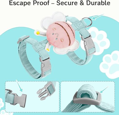 Cat Harness and Leash Set - Breathable Adjustable Soft Vest for Cats, Escape Proof Kitten Harness for Easy Control and Daily Outdoor Walking in Saudi Arabia