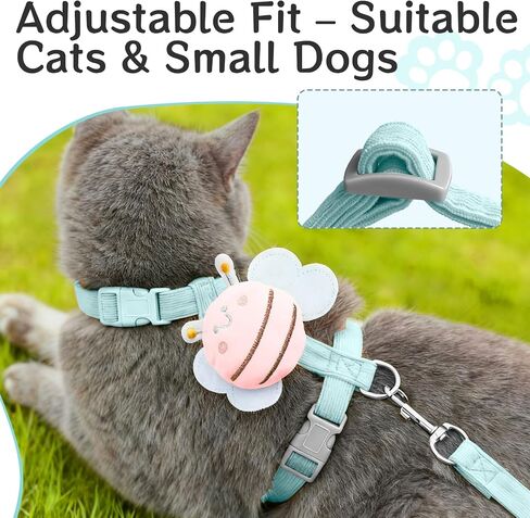Cat Harness and Leash Set - Breathable Adjustable Soft Vest for Cats, Escape Proof Kitten Harness for Easy Control and Daily Outdoor Walking in Saudi Arabia