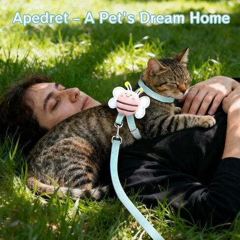 Cat Harness and Leash Set - Breathable Adjustable Soft Vest for Cats, Escape Proof Kitten Harness for Easy Control and Daily Outdoor Walking in Saudi Arabia